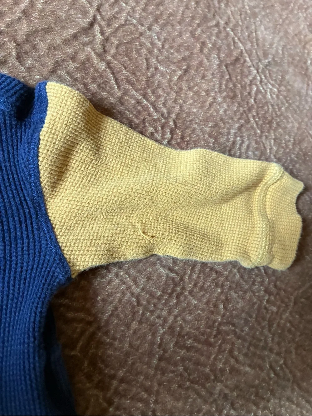GAP Navy One-Piece Bodysuit with Purple and Yellow Sleeves